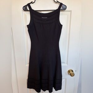 Elegant Black Sleeveless Knit Dress